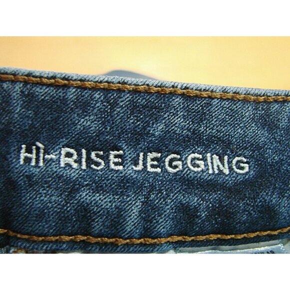 American Eagle AEO Women Sz 2 Distressed Hi-Rise Jegging Jeans 360 Super Stretch - Picture 5 of 12